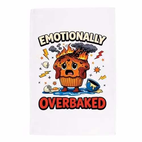 Purely Home Emotionally Overbaked Cotton Tea Towel, Multicolour, W: 67 cm, H: 45 cm – 1