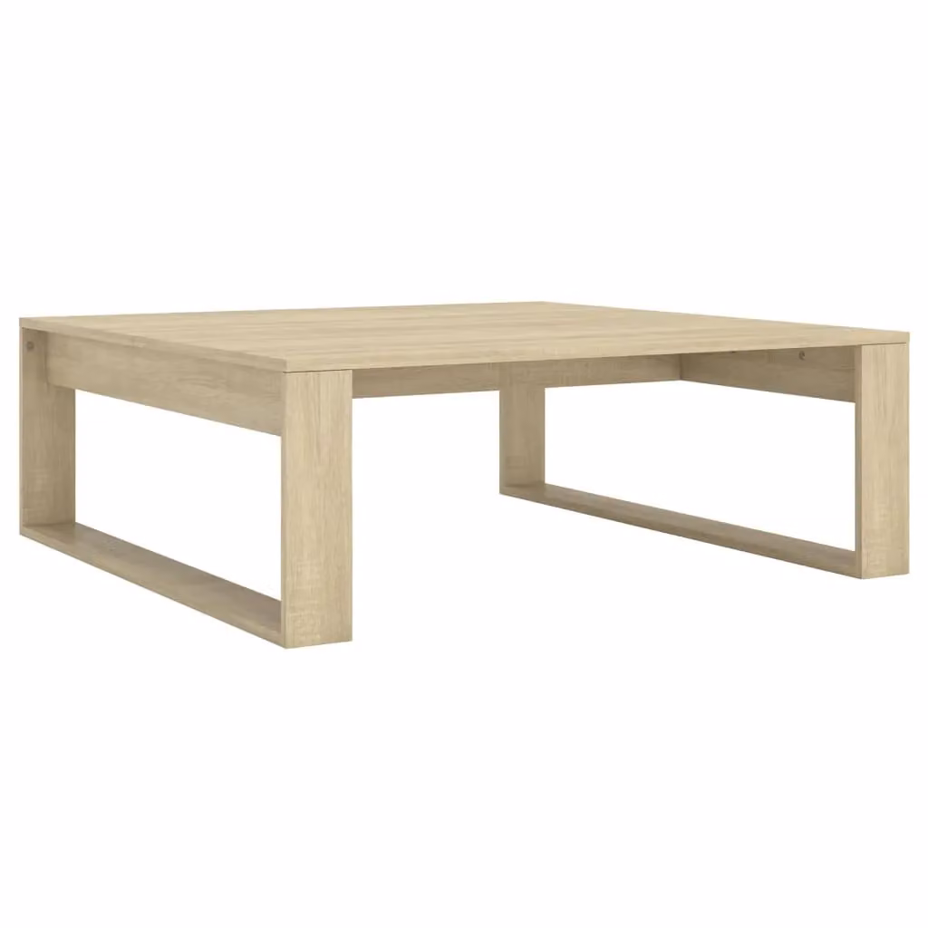Berkfield Home Sonoma Oak Coffee Table in Brown, W/D/H: 100 x 100 x 35 cm – 2