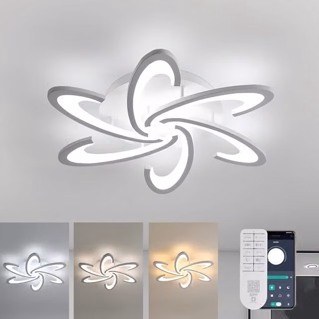 COMELY Modern Dimmable LED Ceiling Light with Remote Control, 54W, White – 1