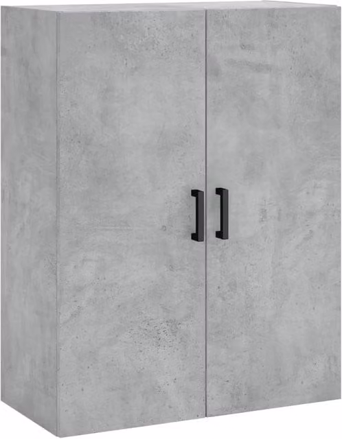 Berkfield Home Wall Mounted Cabinet in Concrete Grey, W: 69.5 cm, D: 34 cm, H: 90 cm