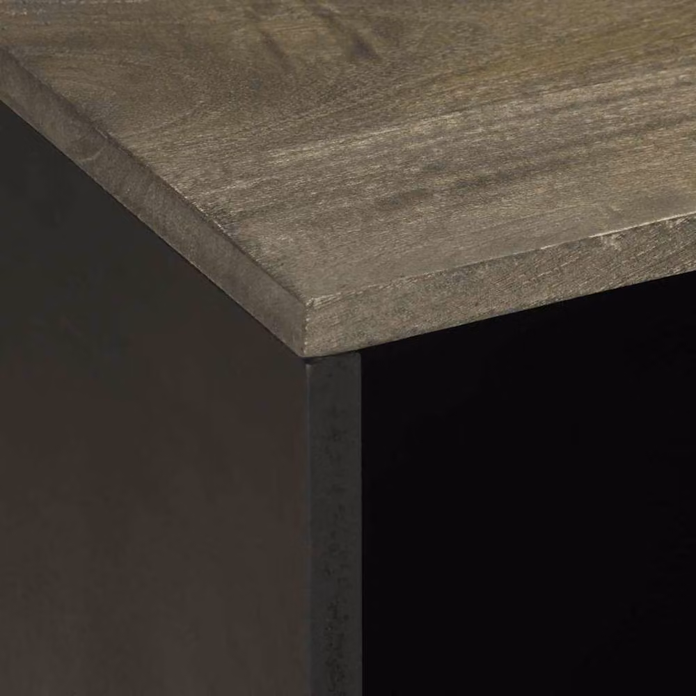 Berkfield Home Black Mango Wood TV Cabinet W/D/H: 80 x 33 x 46 cm – 5