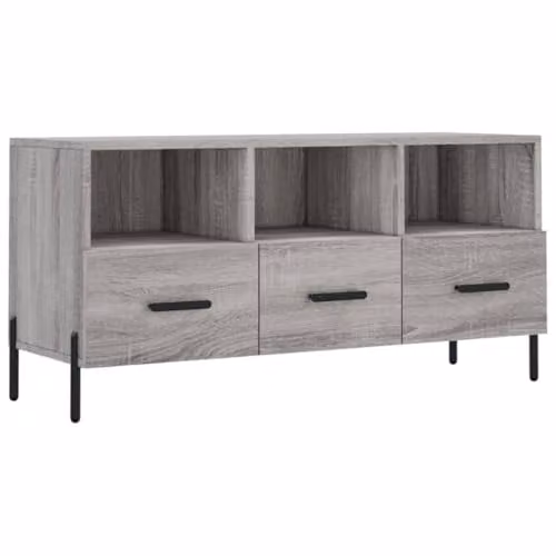 vidaXL Modern TV Cabinet in Grey Sonoma, W: 102 cm, D: 36 cm, H: 50 cm