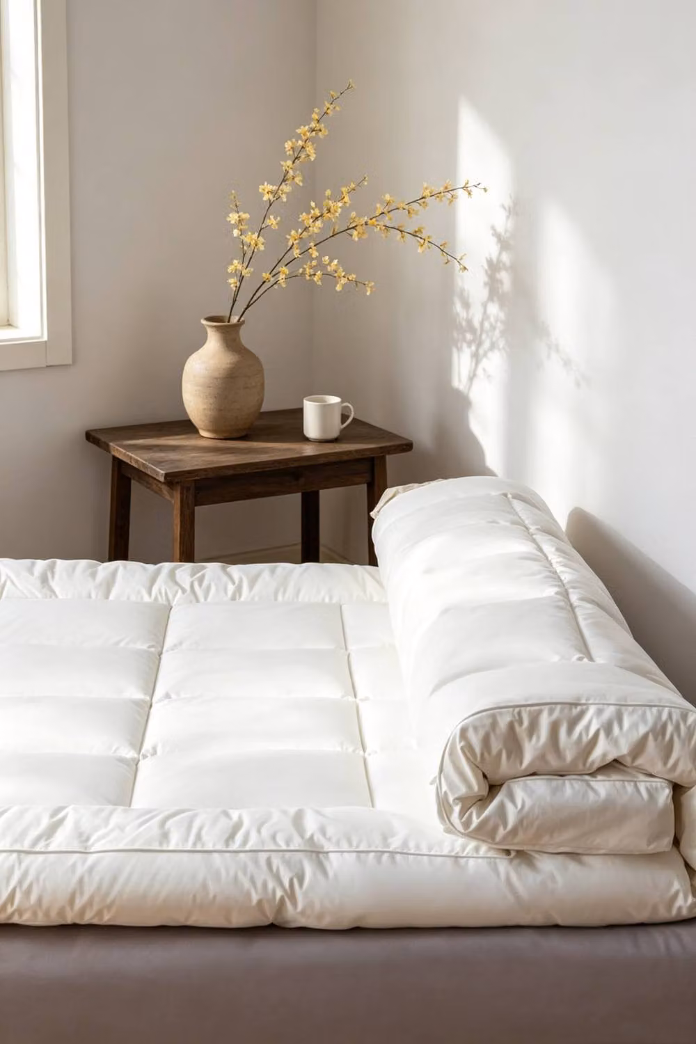 ExtraStar Comfortable Quilted Mattress Topper in White, W/D: 180 x 200 cm – 3