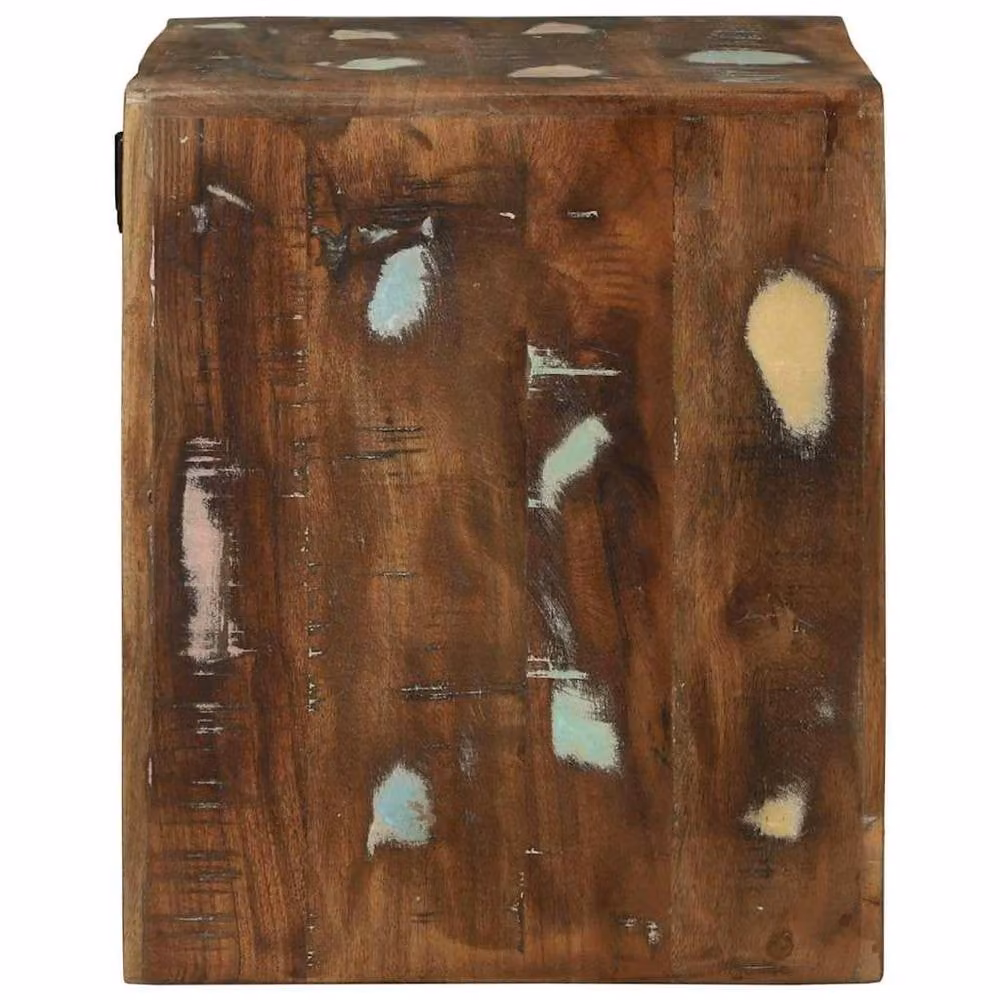 Berkfield Home Rustic Reclaimed Solid Wood TV Unit in Brown, W/D/H: 36 x 36 x 30 cm – 4