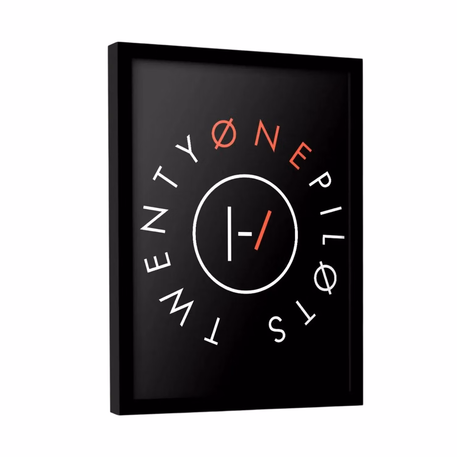 Twenty One Pilots Blurry Face Logo Framed Paper Poster in Black – 3