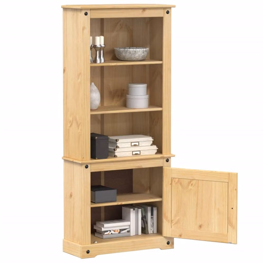 Berkfield Home Corona Highboard in Light Tan Solid Pine, W/D/H: 74 x 38 x 170 cm – 2