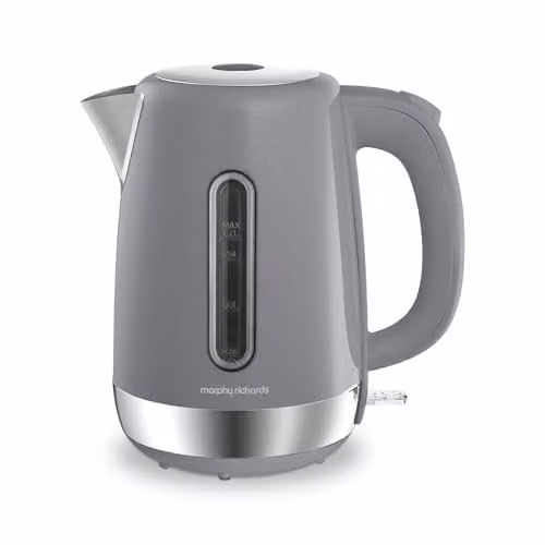 Morphy Richards Equip Stainless Steel Jug Kettle with Removable Limescale Filter, Grey, 1.7 l