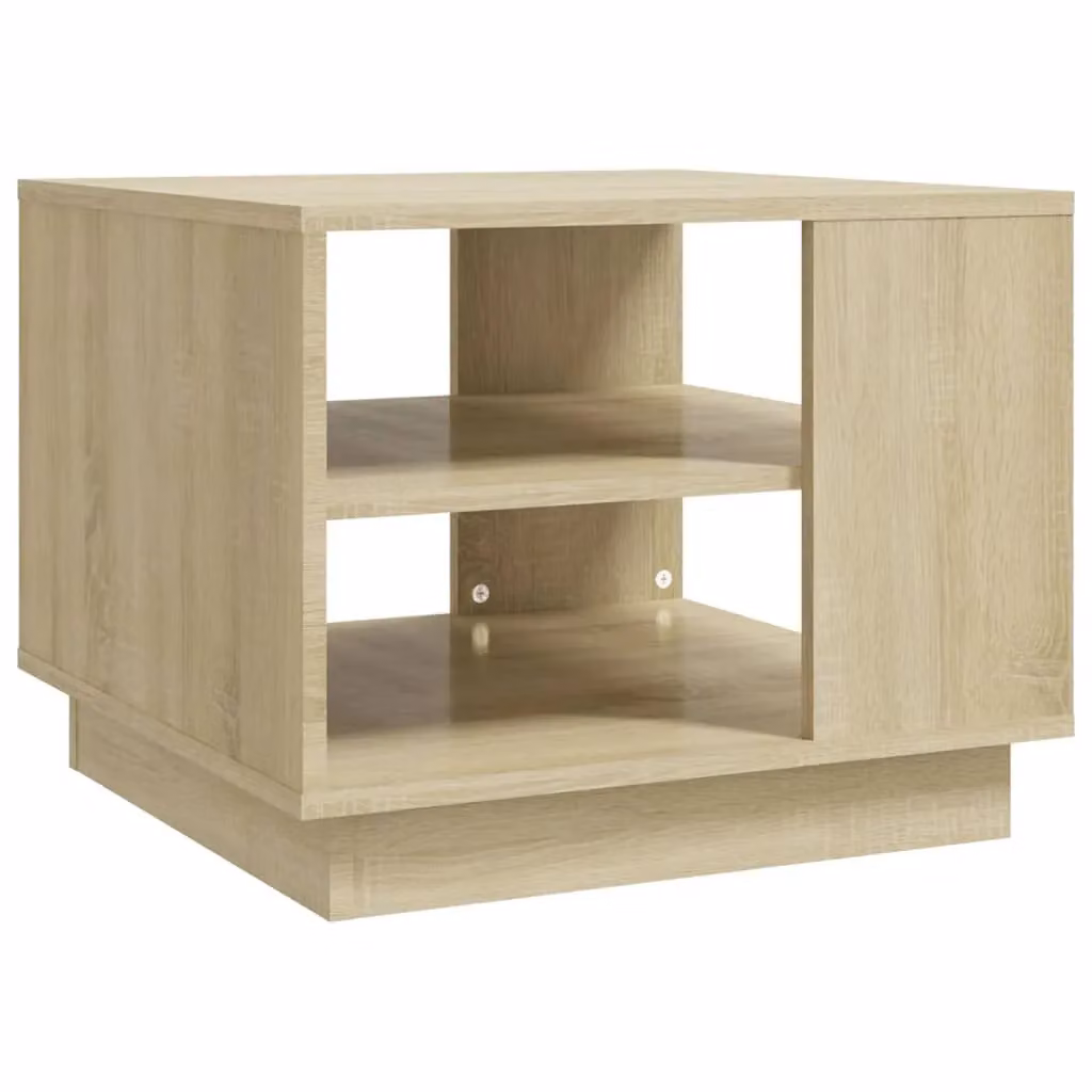 Berkfield Home Sonoma Oak Coffee Table in Brown, W/D/H: 55 x 55 x 43 cm – 2