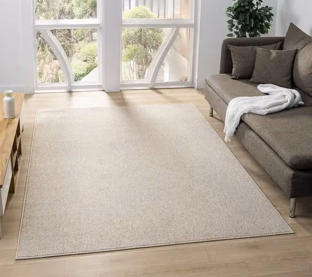 Desire Rugs Avior Washable Modern Plain Living Room Area Rug in Beige, W: 200 cm, D: 290 cm