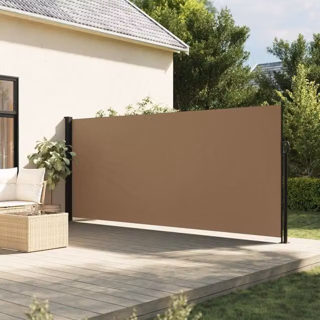 Berkfield Home Retractable Side Awning in Taupe, W/H: 300 x 160 cm