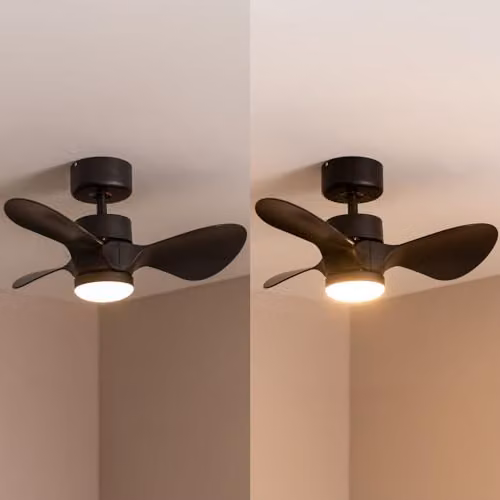 ValueLights 24 inch LED Ceiling Fan with Remote Control and Timer in Black – 4