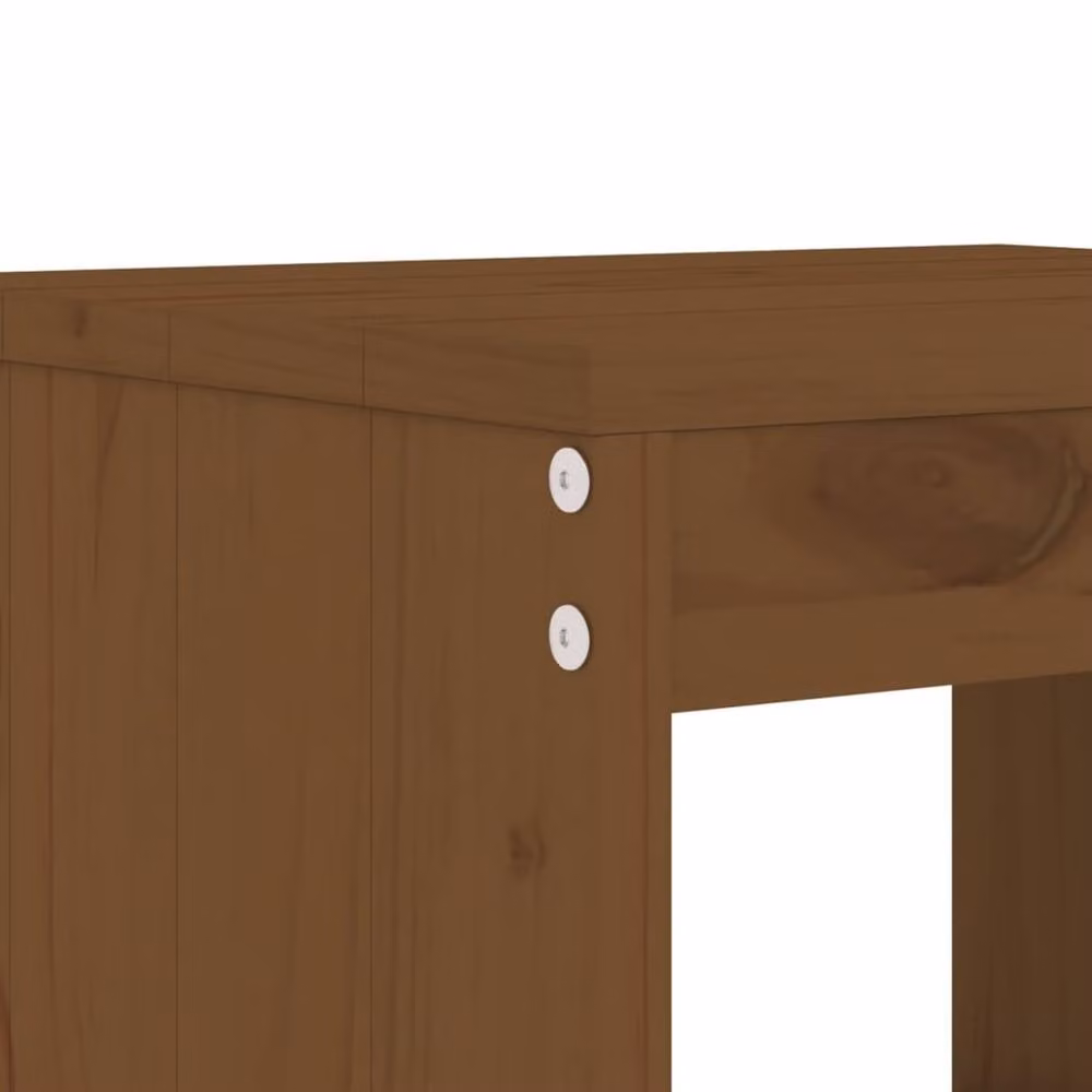 Berkfield Home Set of 2 Garden Stools in Brown Solid Pine Wood, W/D/H: 40 x 36 x 45 cm – 5