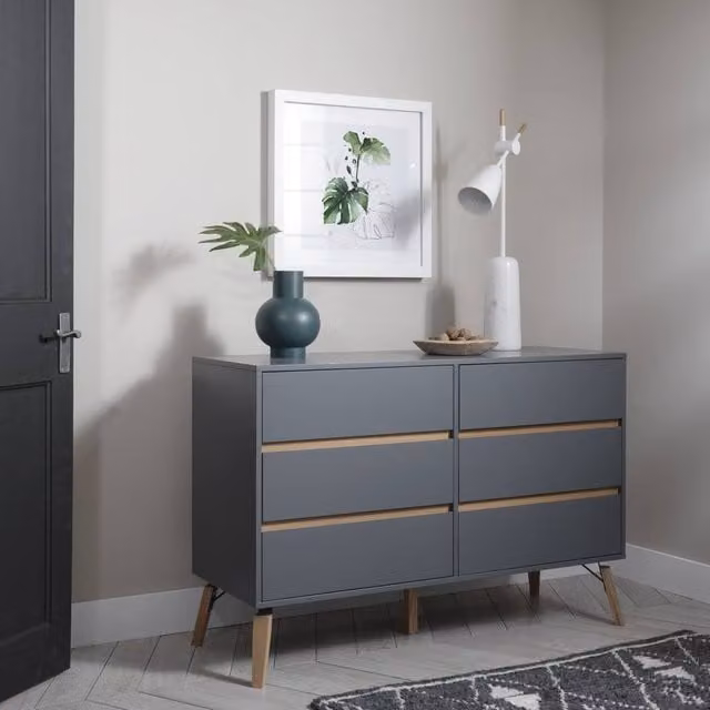 Nöa and Nani Otto 6 Drawer Chest of Drawers in Silk Grey