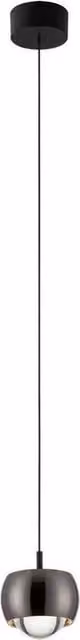 Netlighting Conga Slim LED Pendant Ceiling Light in Black and Chrome with 13W Warm White Output