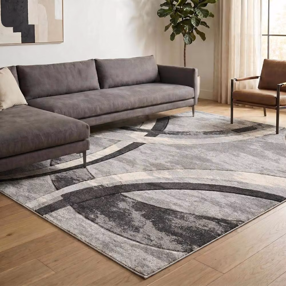 Desire Rugs Santiago Modern Patterned Carved Area Rug in Grey, W: 200 cm, D: 290 cm – 3