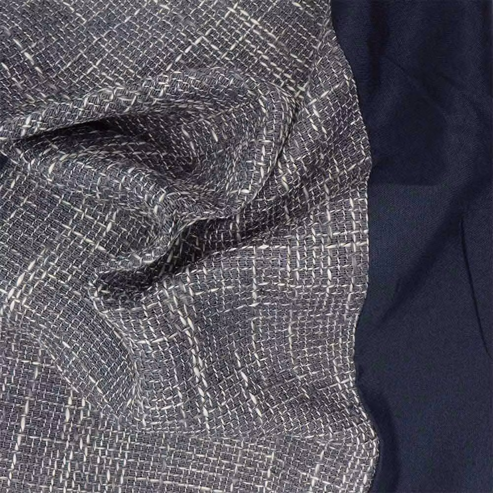 Voltico Natural Jacquard Duvet Cover and Pillowcase Set in Beige and Blue Linen, W/D/H: 90 x 200 cm – 3