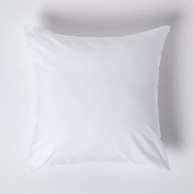 Homescapes 200 Thread Count Egyptian Cotton Percale Housewife Pillowcase, White, W/D/H: 60 x 80 cm