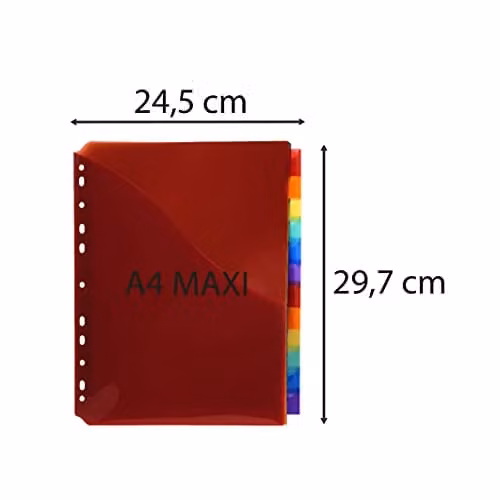 Exacompta Translucent Plastic A4 Dividers with 12 Blank Tabs – 6