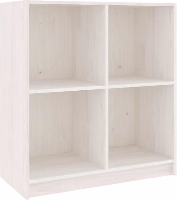 Berkfield Home White Solid Pinewood Sideboard, W/D/H: 70 x 33 x 76 cm