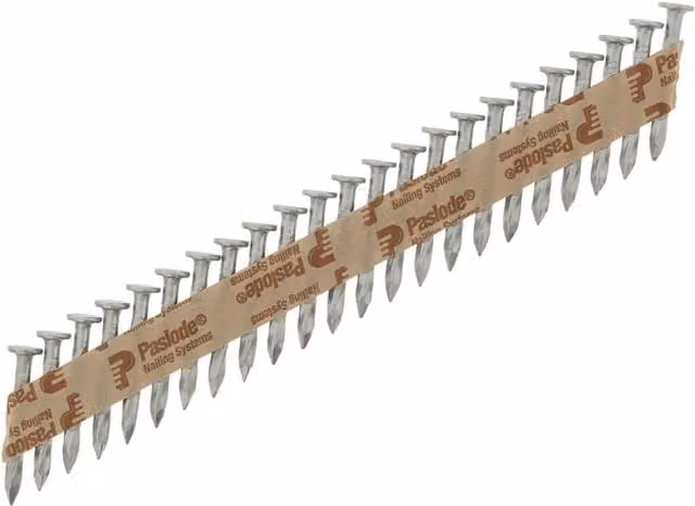 Paslode Silver Electrogalvanised Round Steel Twisted Nails for Wood