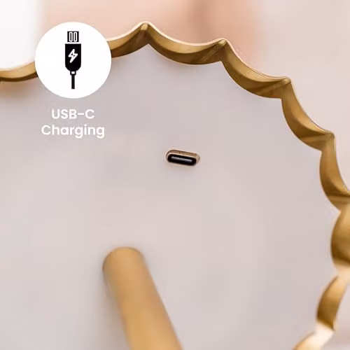 ValueLights Rechargeable LED Portable Table Lamp in Gold with Warm White Dimmable Touch Control – 2
