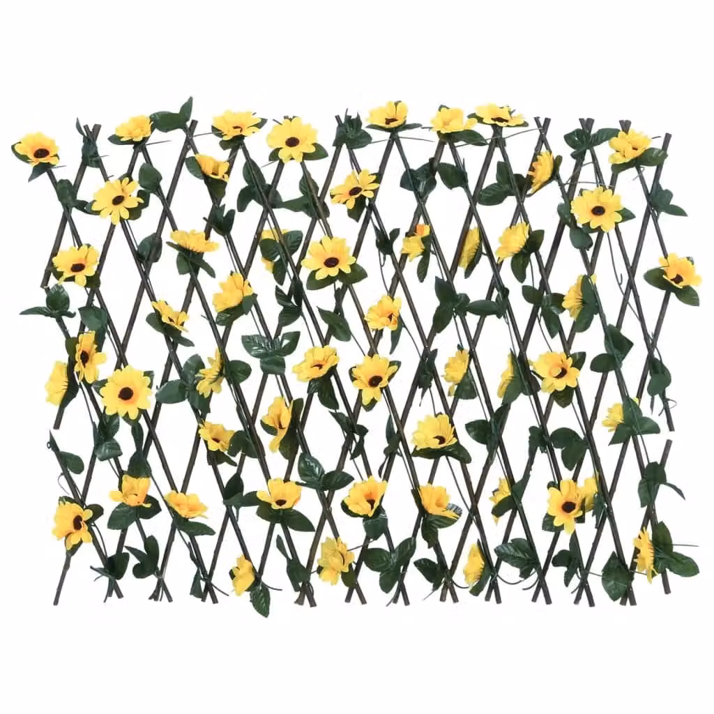 Berkfield Home Artificial Ivy Trellis Expandable Hedge in Yellow and Green, W: 60 cm, H: 180 cm – 2