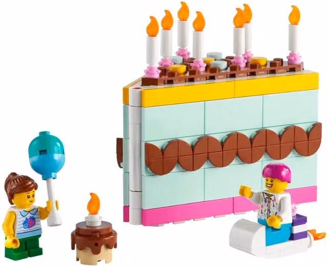 LEGO Birthday Cake 40641 Creative Building Set in White and Multicolour