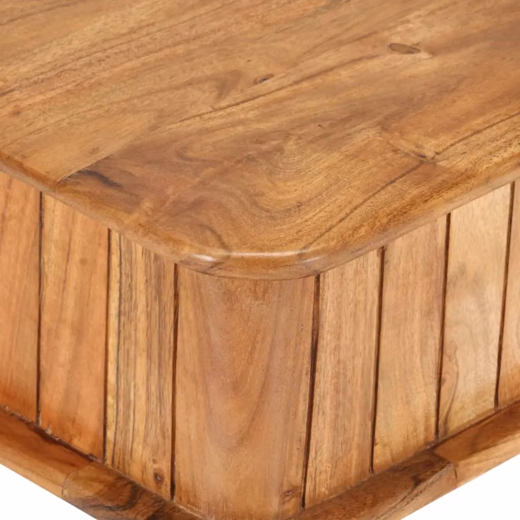 Berkfield Home Rectangular Coffee Table in Brown Solid Acacia Wood, W/D/H: 100 x 50 x 40 cm – 2