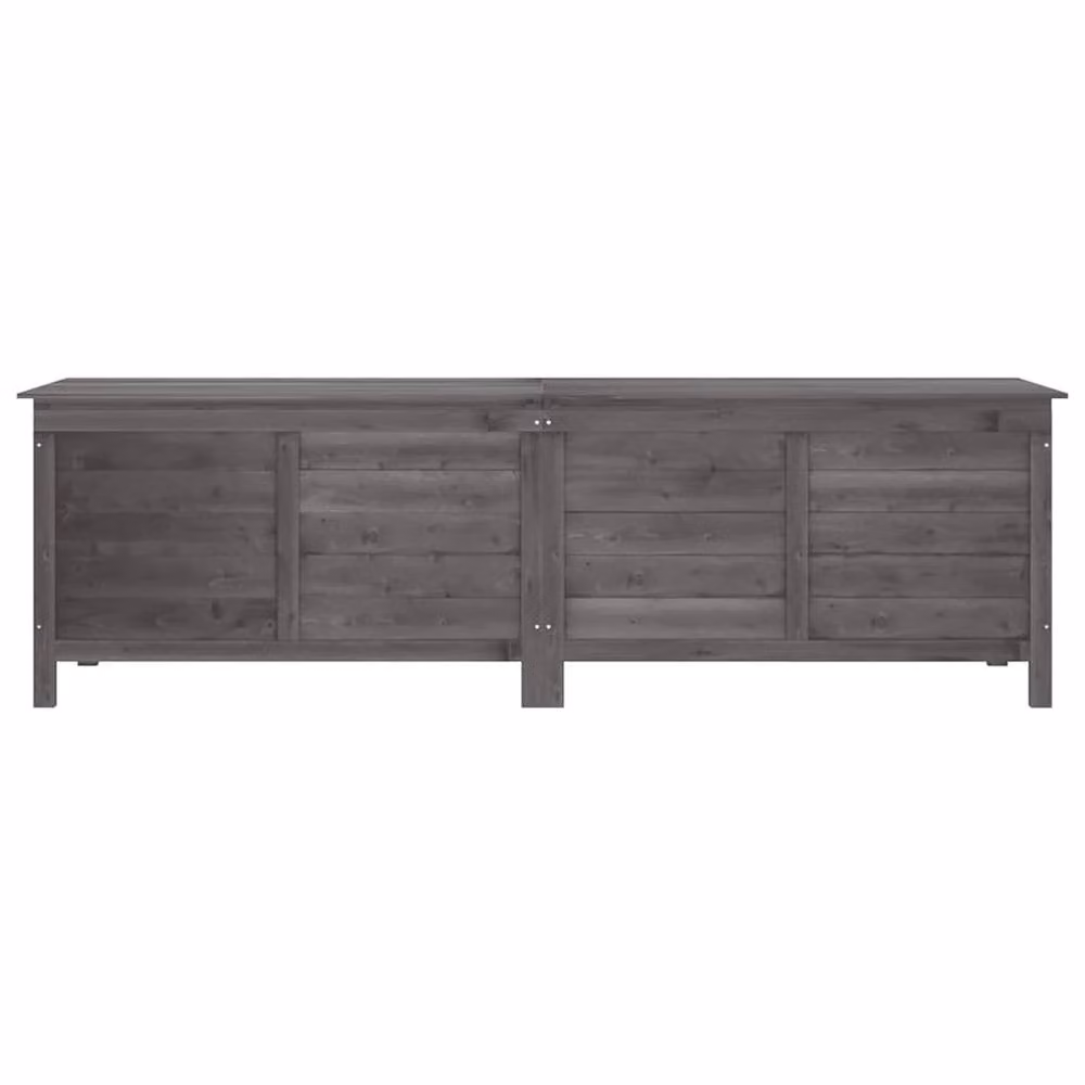 Berkfield Home Garden Storage Box in Anthracite Grey, Solid Fir Wood, W/D/H: 198.5 x 50 x 56.5 cm – 3