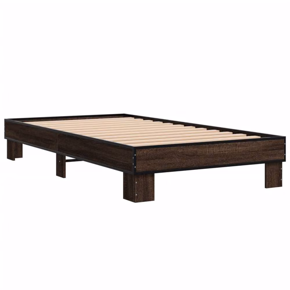 Berkfield Home Small Single Bed Frame in Brown Oak – 3