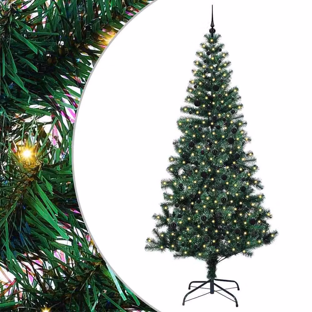Berkfield Home Pre-lit Artificial Christmas Tree, Green, Height: 240 cm – 2