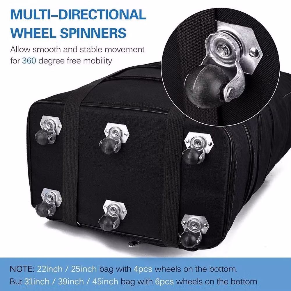 NESTLUNE Foldable and Expandable Luggage Bags in Black, W: 100 cm, D: 15 cm, H: 15 cm – 6