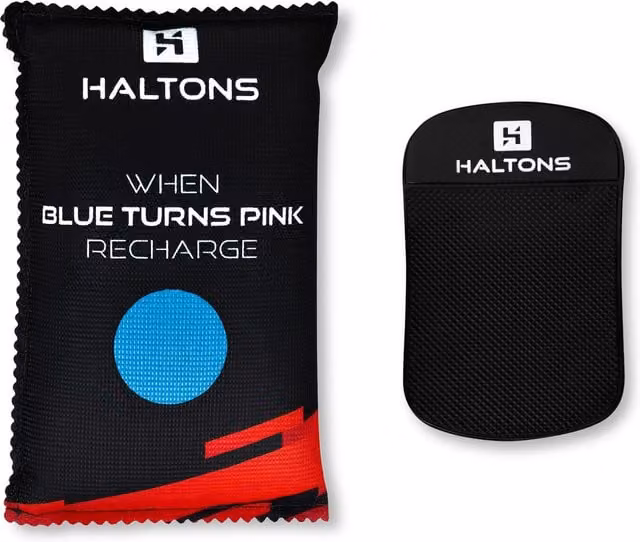 Haltons Reusable Car Dehumidifier Bag with Indicator in Black, 350g