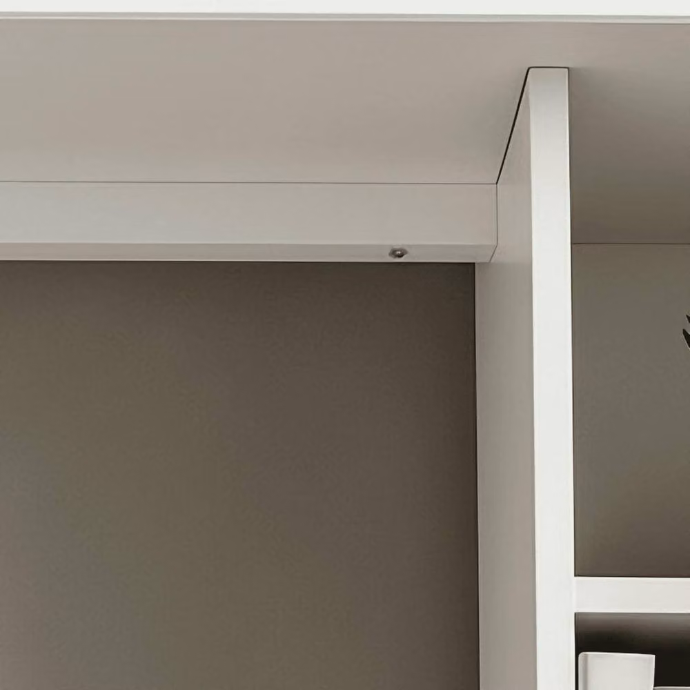 FORGEVIO Modern Computer Writing Desk with 3 Drawers and 3 Shelves in White – 3