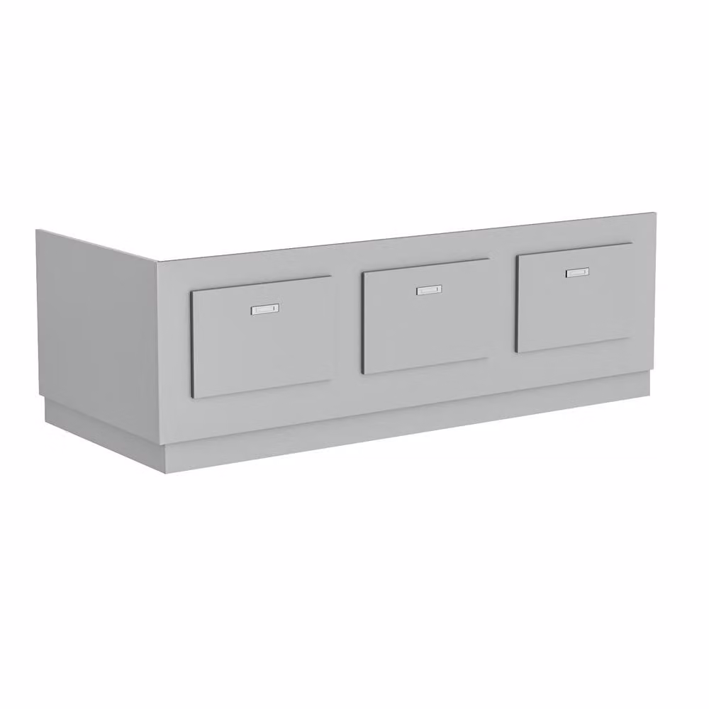 Nes Home Matte Grey Magnetic Door Durable PVC Front End Bath Panel, Width: 170 cm – 2