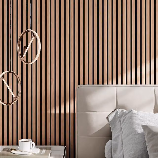 Darphe Brown Wood-Look MDF Acoustic Wall Panels