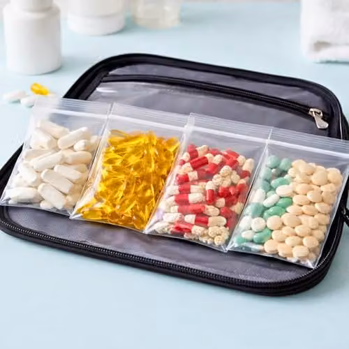 SHATCHI Resealable Clear Plastic Zip Lock Bags for Food and Freezer Storage, White – 7