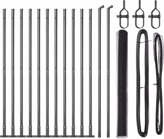 Berkfield Home Hexagon Steel Fence, Grey, H: 140 cm x W: 25 m – 1