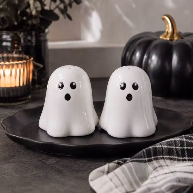 Marco Paul Ghost Salt and Pepper Shakers, 2 Pack, Natural White – 1