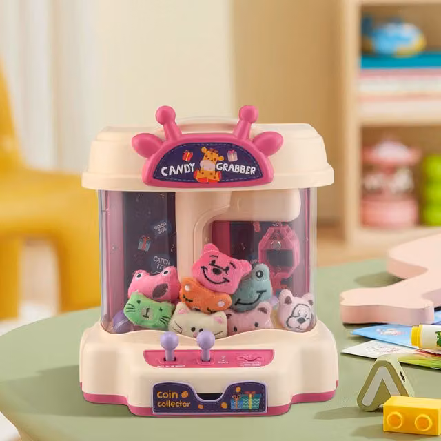 Livingandhome Pink Grabbing Clip Doll Gashapon Claw Machine