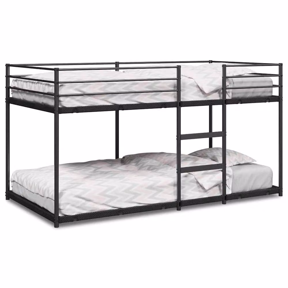 Berkfield Home Metal Bunk Bed in Black, W/D/H: 90 x 200 cm – 2