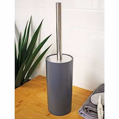 Showerdrape Alto Freestanding Toilet Brush and Holder in White and Grey – 2