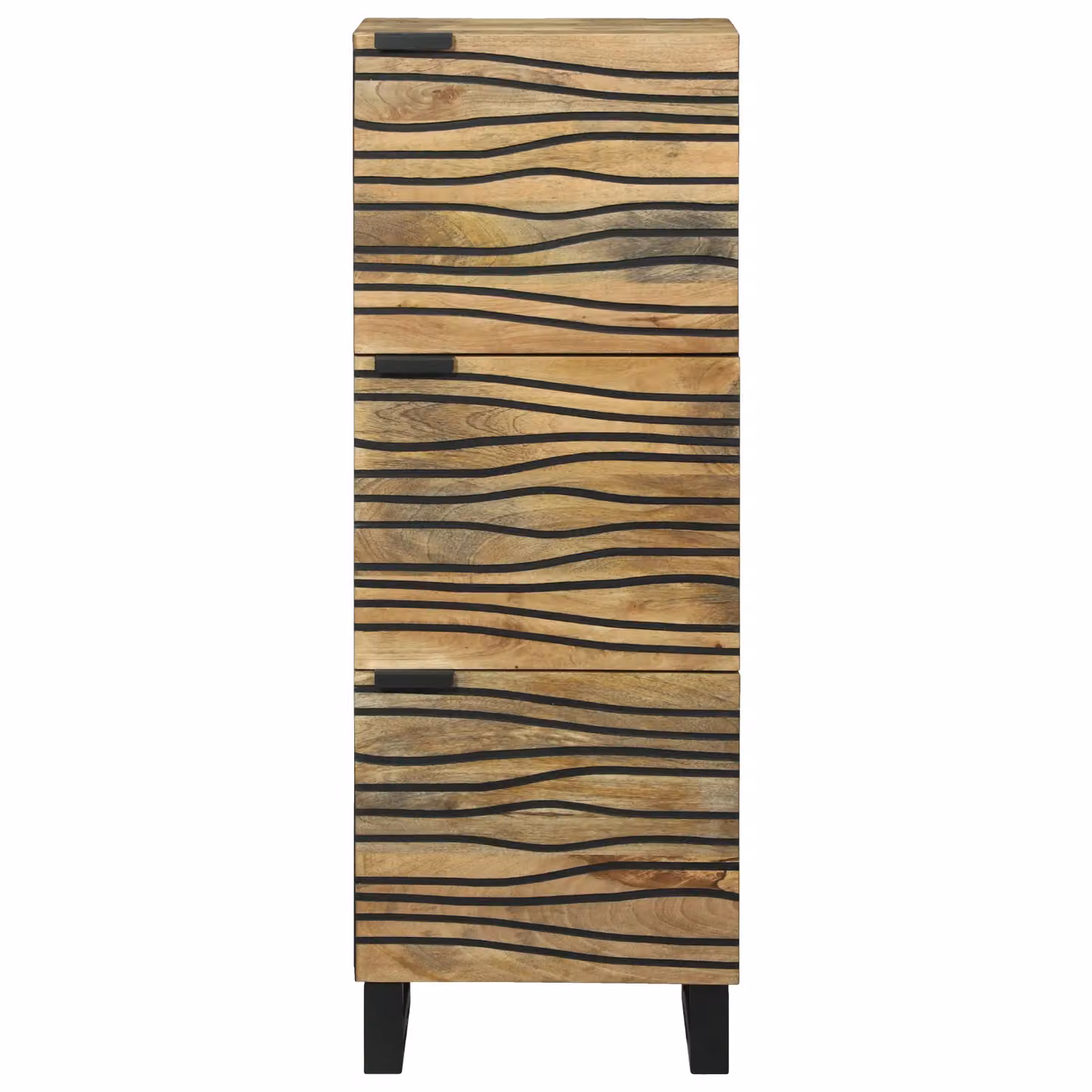 Berkfield Home Modern Mango Wood Highboard in Brown, W/D/H: 40 x 33.5 x 110 cm – 3