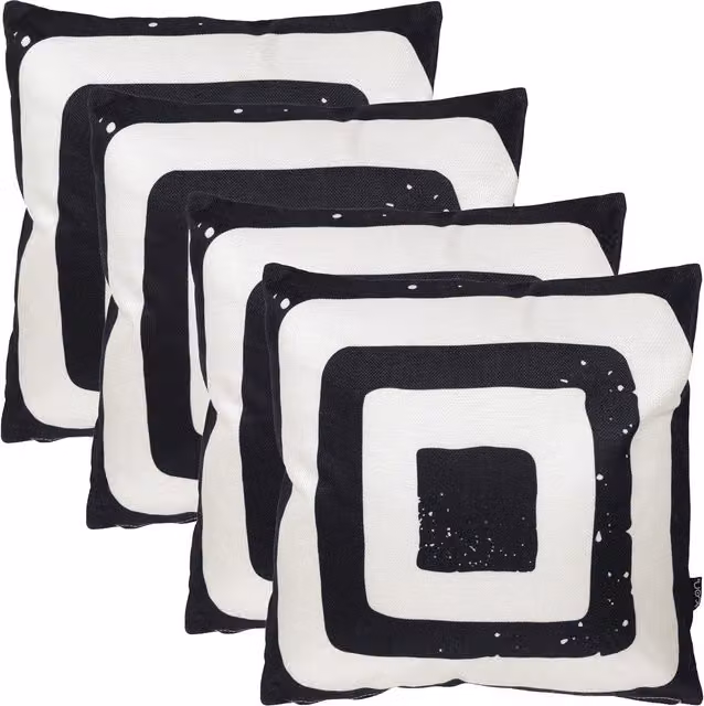ICON Target Mono Kyoto Fabric Cushion 4 Pack, White, W/D/H: 43 x 43 x 43 cm