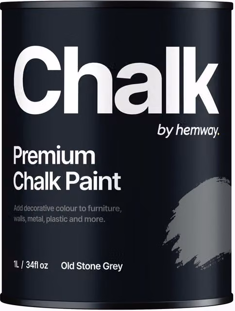 Hemway Chalk Paint Flat Matt in Old Stone Grey, 1L
