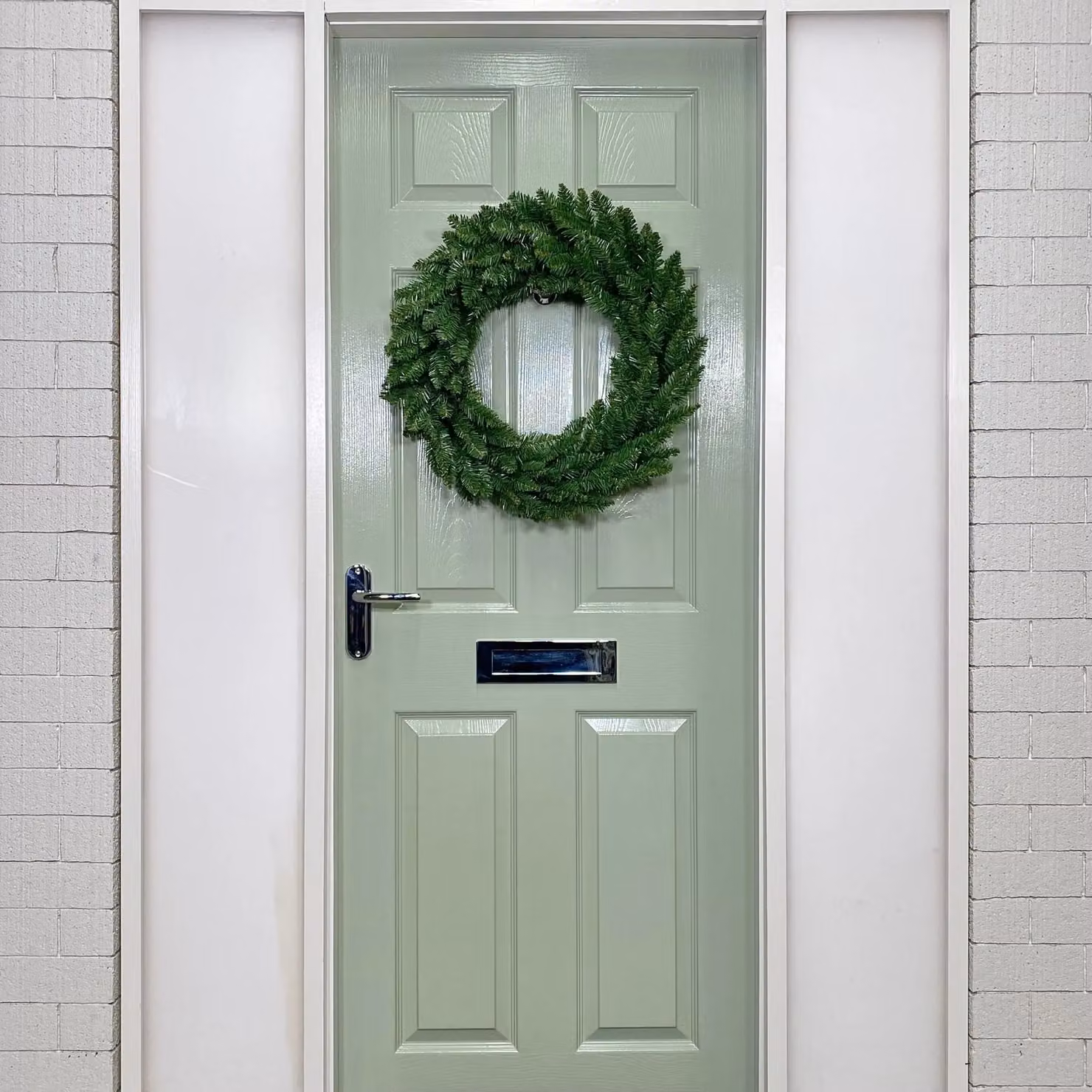Samuel Alexander Plain Green Christmas Wreath, Diameter: 60 cm – 2