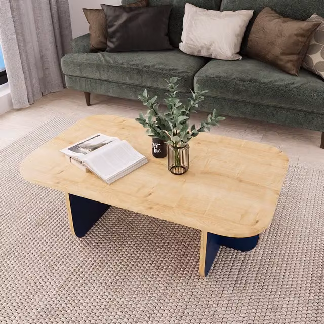 Bimossa Beca Rectangular Coffee Table in Blue