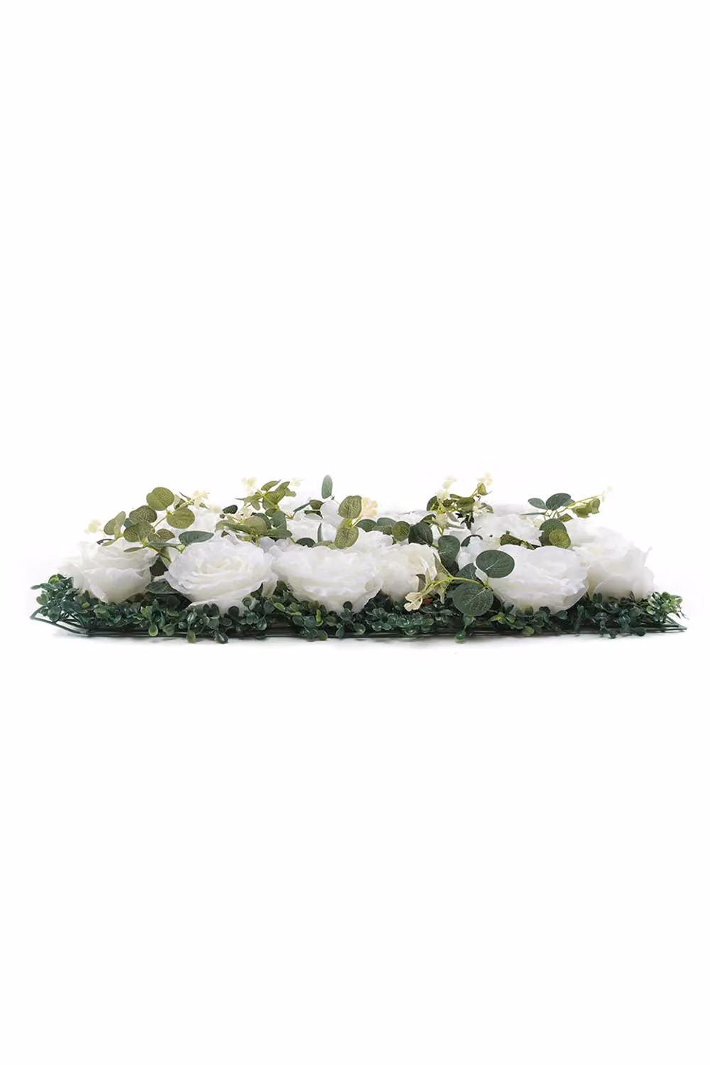 Living and Home White Artificial Rose Flower Wall Panel, W: 40 cm, H: 60 cm – 2