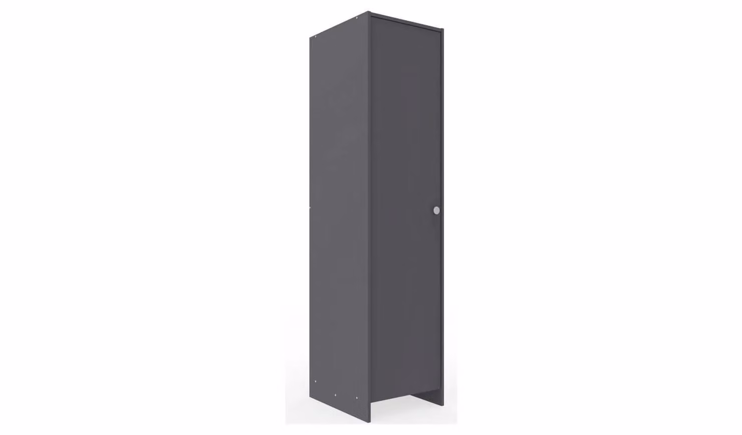 Seville 1 Door Wardrobe in Anthracite Grey Modern Bedroom Storage Organiser