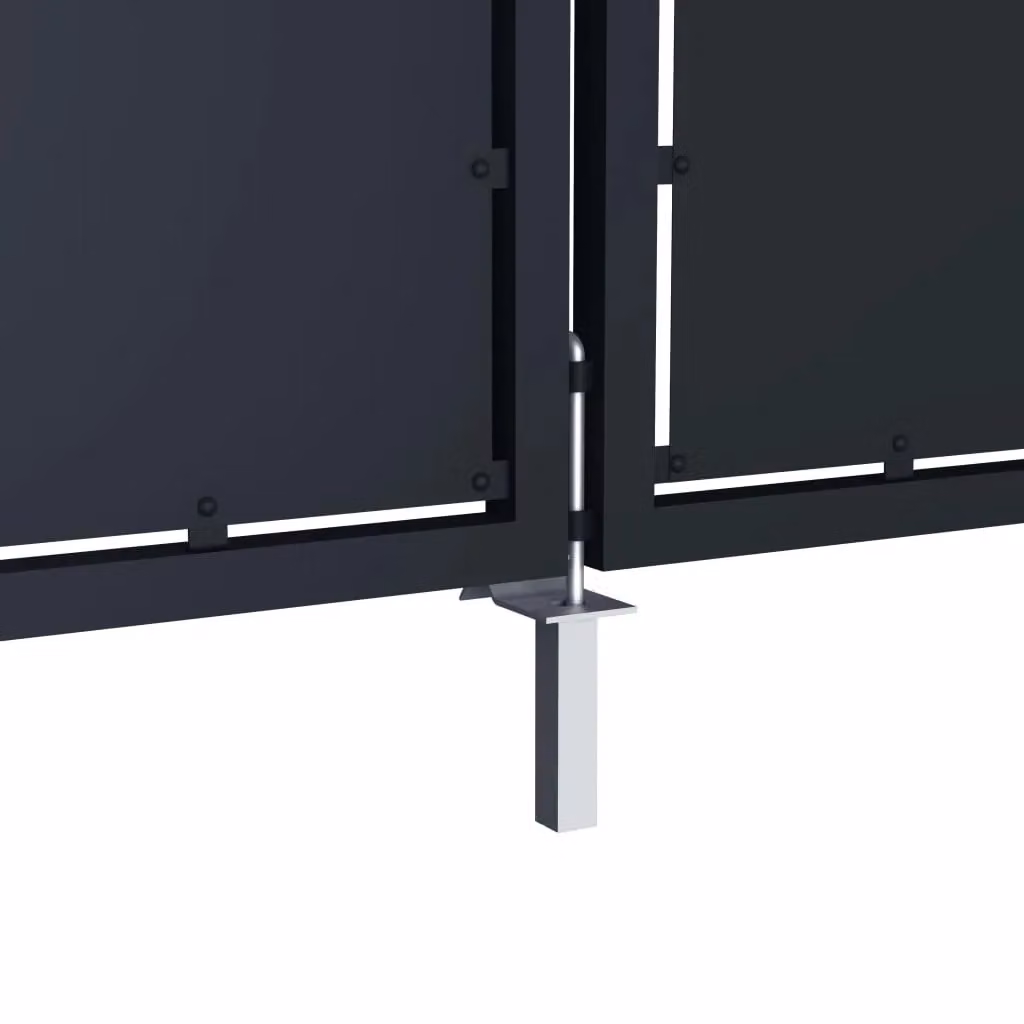 Berkfield Home Anthracite Steel Swing Garden Gate W: 350 cm, H: 150 cm – 3